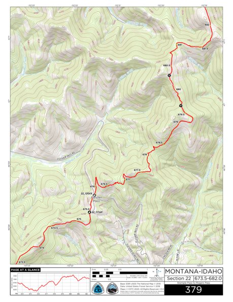 Continental Divide Trail Coalition CDT Map Set Version 3.0 - Map 379 - Montana-Idaho bundle exclusive