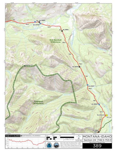 Continental Divide Trail Coalition CDT Map Set Version 3.0 - Map 389 - Montana-Idaho bundle exclusive