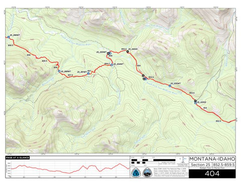 Continental Divide Trail Coalition CDT Map Set Version 3.0 - Map 404 - Montana-Idaho bundle exclusive