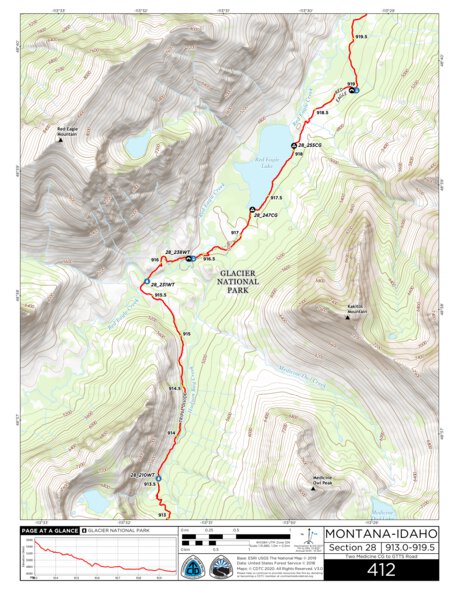 Continental Divide Trail Coalition CDT Map Set Version 3.0 - Map 412 - Montana-Idaho bundle exclusive