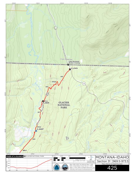 Continental Divide Trail Coalition CDT Map Set Version 3.0 - Map 425 - Montana-Idaho bundle exclusive