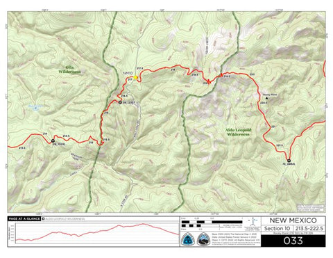 Continental Divide Trail Coalition CDT Map Set Version 3.1 - Map 033 - New Mexico bundle exclusive