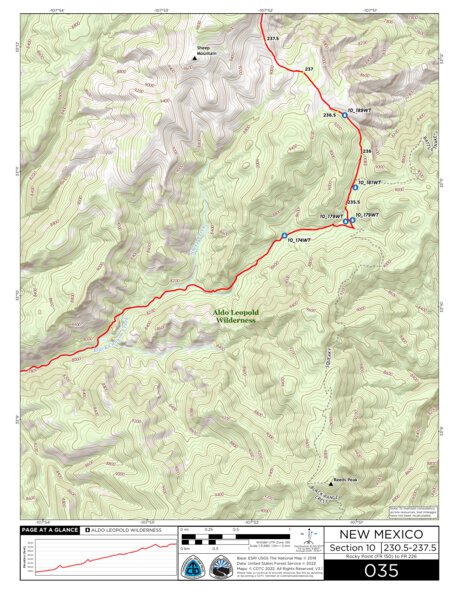 Continental Divide Trail Coalition CDT Map Set Version 3.1 - Map 035 - New Mexico bundle exclusive