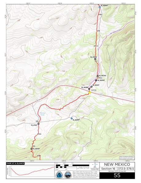 Continental Divide Trail Coalition CDT Map Set Version 3.1 - Map 055 - New Mexico bundle exclusive