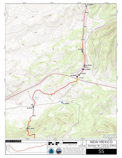 Continental Divide Trail Coalition CDT Map Set Version 3.1 - Map 055 - New Mexico bundle exclusive