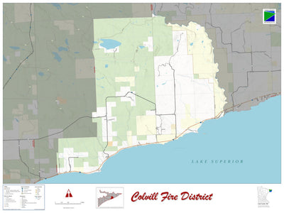 Cook County, Minnesota Colvill Fire District Map bundle exclusive