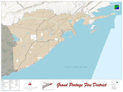 Cook County, Minnesota Grand Portage Fire District Map bundle exclusive