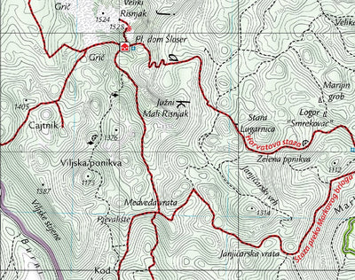 Croatian Mountain Rescue Service - HGSS Risnjak digital map