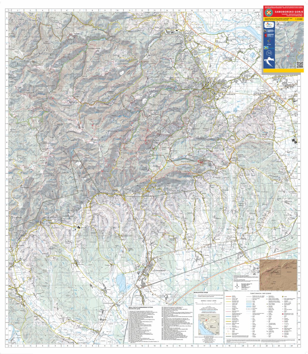 Samoborsko gorje Map by Croatian Mountain Rescue Service - HGSS ...