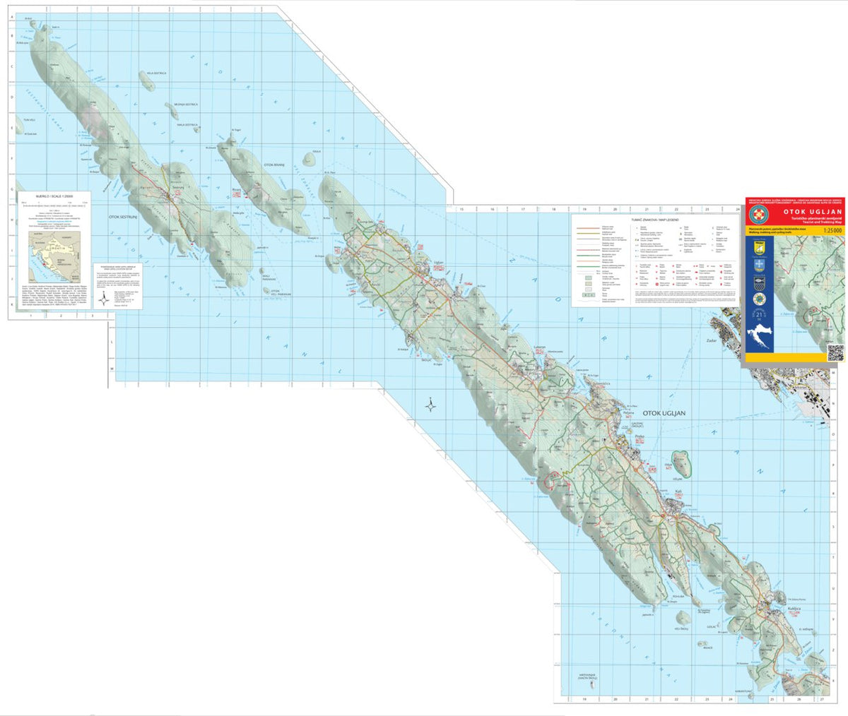 Utjane Map Ugljan Map by Croatian Mountain Rescue Service - HGSS | Avenza Maps