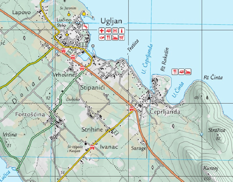Utjane Map Ugljan Map by Croatian Mountain Rescue Service - HGSS | Avenza Maps