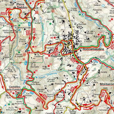 D.R.E.Am. Italia Terre di Castelli Mappa dei Percorsi a Piedi e Itinerari in bicicletta digital map