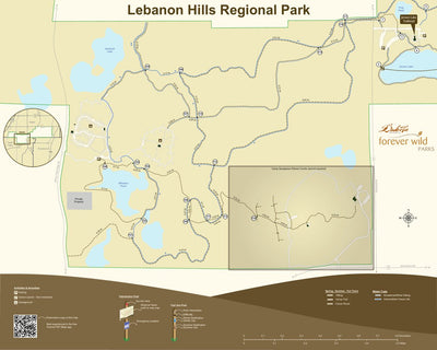 Dakota County, Minnesota Lebanon Hills Regional Park (Central) - All Season Sign digital map