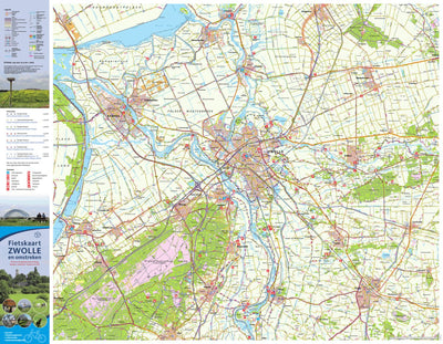 De Vries Kartografie bv. Fietsknooppuntenkaart regio Zwolle IJssel - Zwolle Regelarij digital map