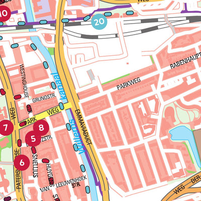 De Vries Kartografie bv. Leonardo Hotel Groningen kunst & cultuur wandelroute Groningen geo NL digital map