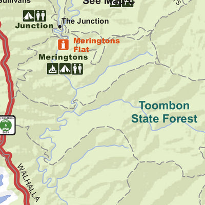 DELWP Aberfeldy Back Roads Tours (Overview Map) digital map