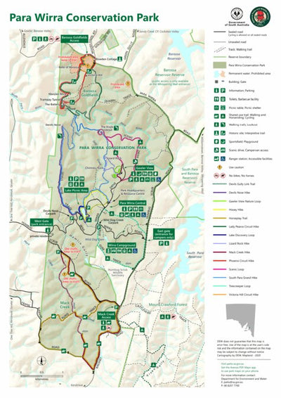 Para Wirra Conservation Park Map by Department for Environment and ...