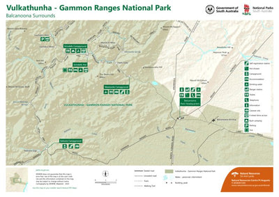 Department for Environment and Water Vulkathunha Gammon Ranges National Park Map 3 digital map