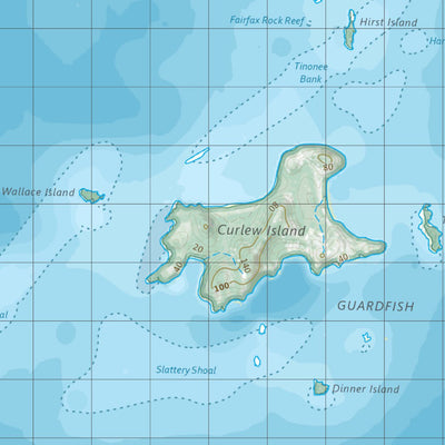 Department of Resources Curlew Island (8854) digital map