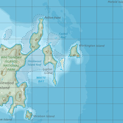 Department of Resources Lindeman Island (8757) digital map