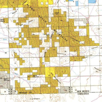 Digital Data Services, Inc. Alamo Hueco Mountains, NM - BLM Minerals Mgmt. digital map