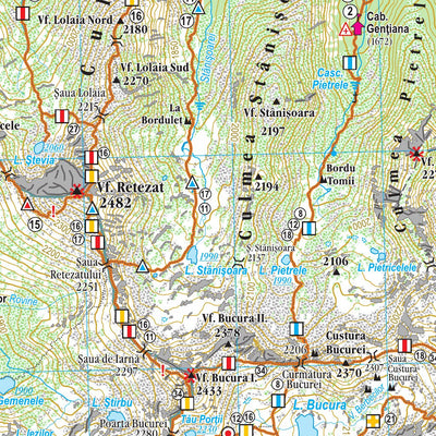 DIMAP Bt. Retezat Mountains / Retyezát / Munţii Retezat digital map