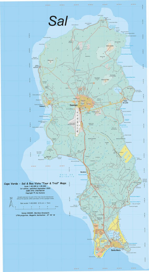 Discovery Walking Guides Ltd Cape Verde Sal Tour & Trail Map bundle exclusive