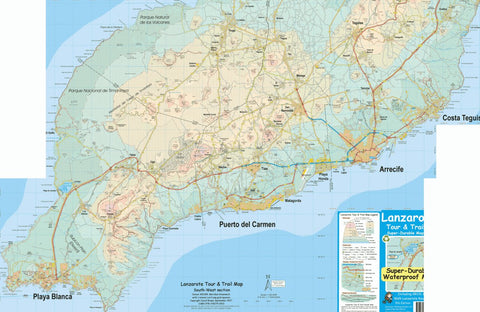 Discovery Walking Guides Ltd Lanzarote Tour & Trail Map South West map sheet bundle exclusive
