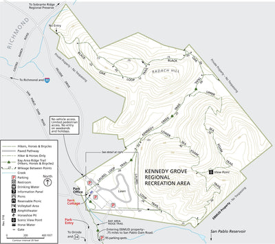 EBRPD Kennedy Grove Regional Recreation Area digital map