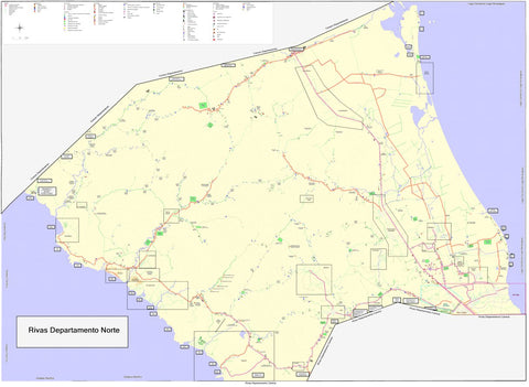 Eco Travel Maps Departamento de Rivas Norte bundle exclusive