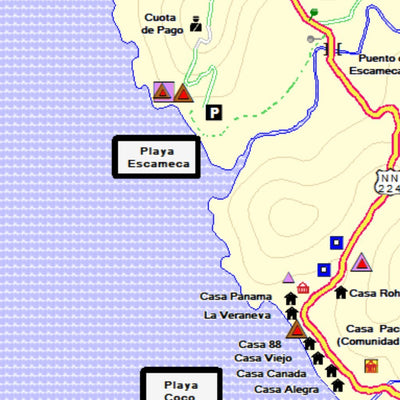 Eco Travel Maps Departamento de Rivas Sur digital map