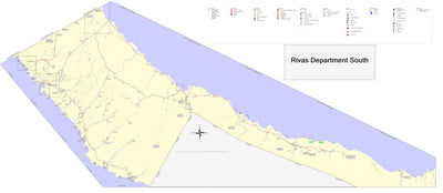 Eco Travel Maps Rivas Department South digital map