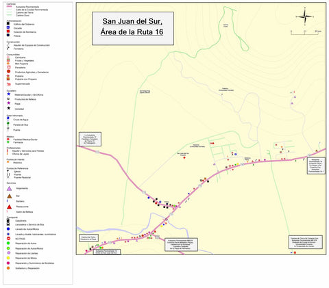 Eco Travel Maps Ruta 16 - San Juan del Sur bundle exclusive