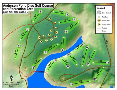 Eglin Air Force Base Eglin AFB Anderson Pond Disc Golf Recreation_Area digital map
