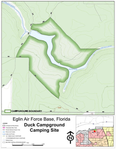 Eglin Air Force Base Eglin AFB Camping - Duck Pond digital map