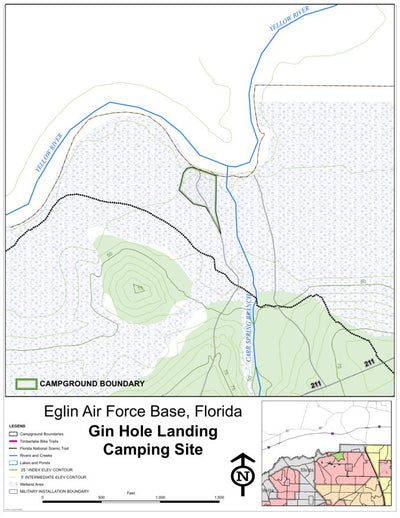 Eglin Air Force Base Eglin AFB Camping - Gin Hole Landing digital map