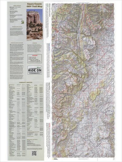 Emery County Travel, UT Obsolete - Emery County OHV Trail Map - Back digital map