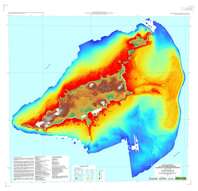 ENGESAT Fernando de Noronha - Brazil, Bathimetric Map digital map