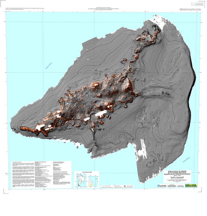 Fernando de Noronha - Brazil, DTM Map by ENGESAT | Avenza Maps