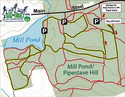 Essex County Trail Association ECTA Tails for the Trails 5k digital map