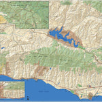 Extremeline Productions LLC Santa Barbara Outdoor Recreation Topo Map - West side digital map