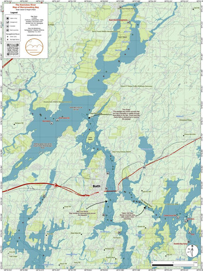 Eyes Up Adventure Co. Kennebec River: Merrymeeting Bay digital map