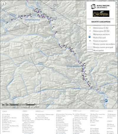 Fédération québécoise pour le saumon atlantique Rivière Cascapédia SaumonQC digital map