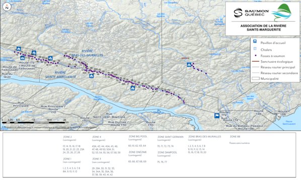 Rivière Sainte-Marguerite SaumonQC Map by Federation quebecoise pour le ...