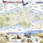 Flat Earth Mapping Kangaroo Island souvenir tourist map and guide digital map