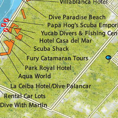 Franko Maps Ltd. Greater San Miguel, Cozumel, Mexico digital map