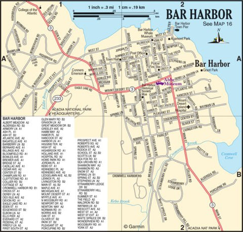 Garmin Maine Atlas & Gazetteer- Bar Harbor digital map