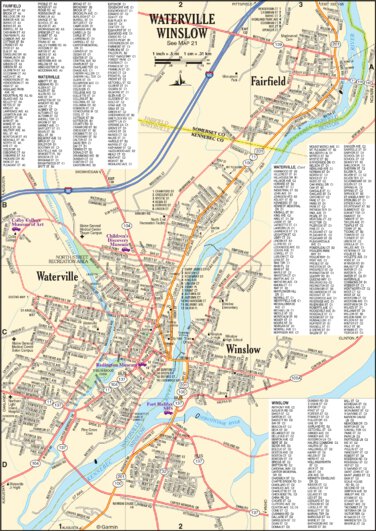 Garmin Maine Atlas & Gazetteer- Waterville/Winslow digital map