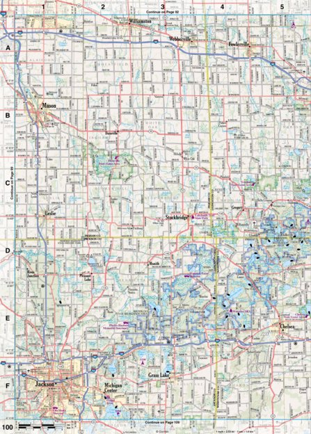 Garmin Michigan Atlas & Gazetteer Page 100 digital map