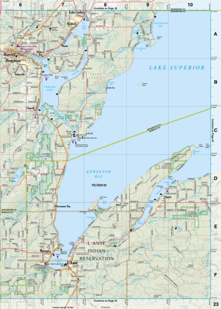 Garmin Michigan Atlas & Gazetteer Page 23 digital map
